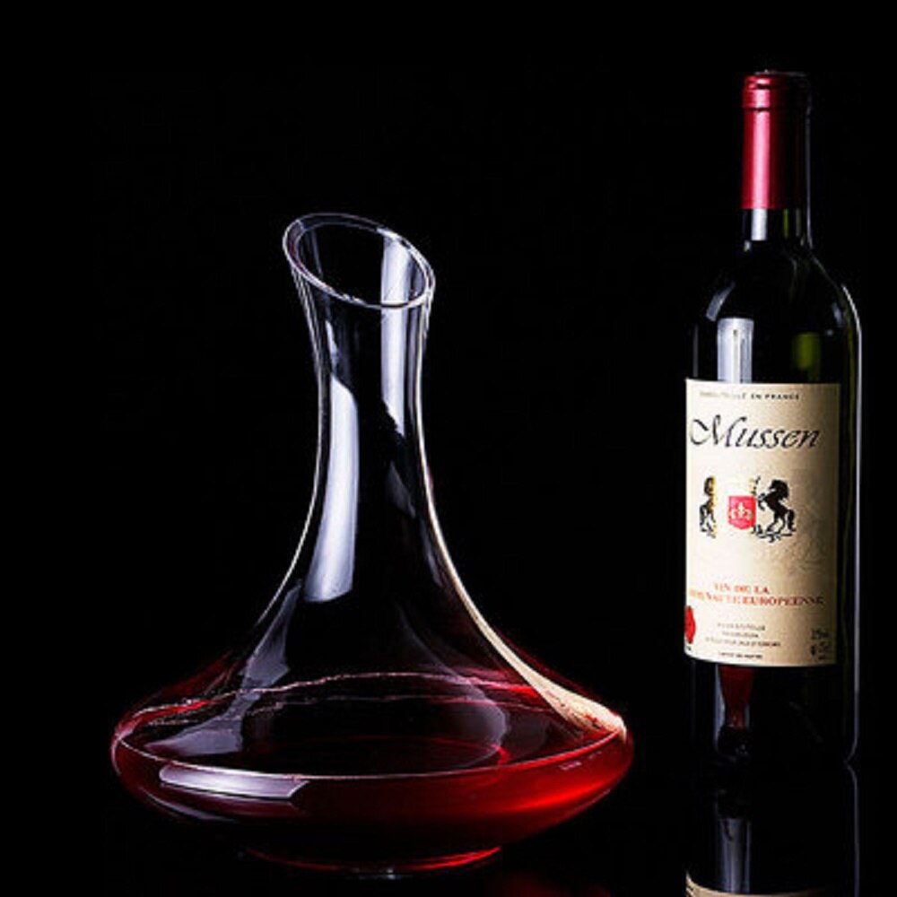 YUEWO Decanter Hand Geblazen Loodvrij Kristal Glas Wijn Decanter Wijn Karaf Wijn Karaffen en Carafes Rode Wijn Decanter