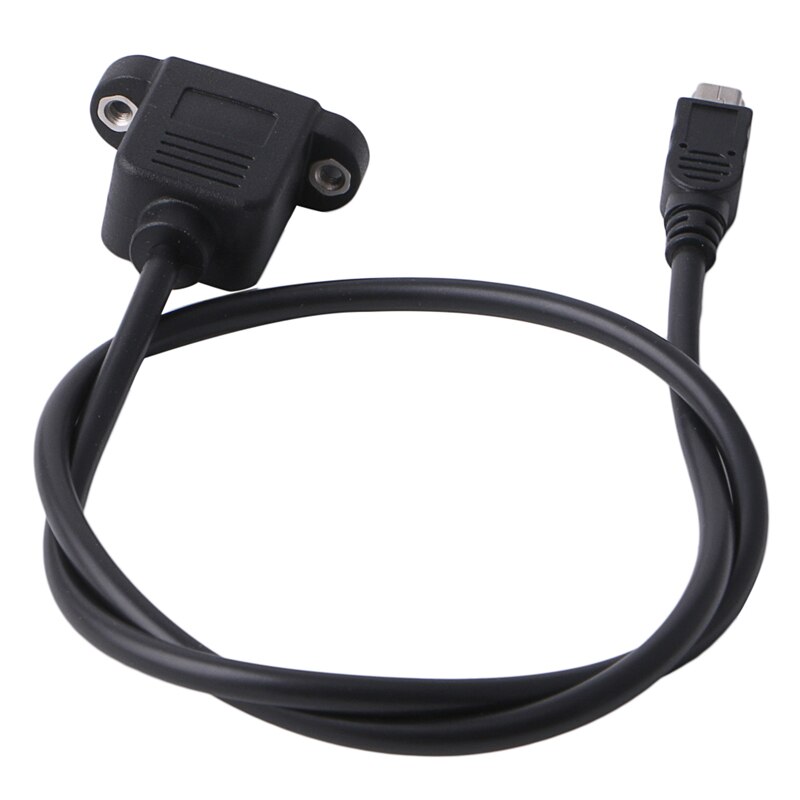 Printer Panel Mount Cable + Screw Mini USB 5 Pin Male to USB 2.0 B Female Jack