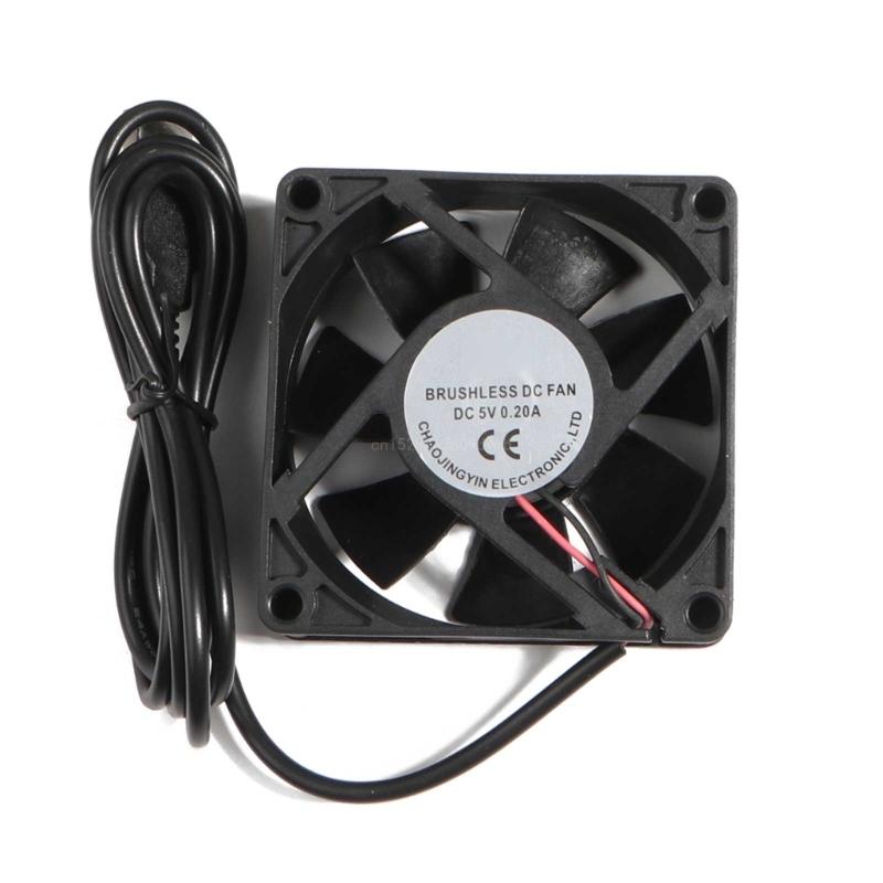 70mm Fan 7025 7015 7010 DC 5V USB Connector Quiet Cooling Fan for DIY Cooling Router Game TV Box Power Supply: Brown