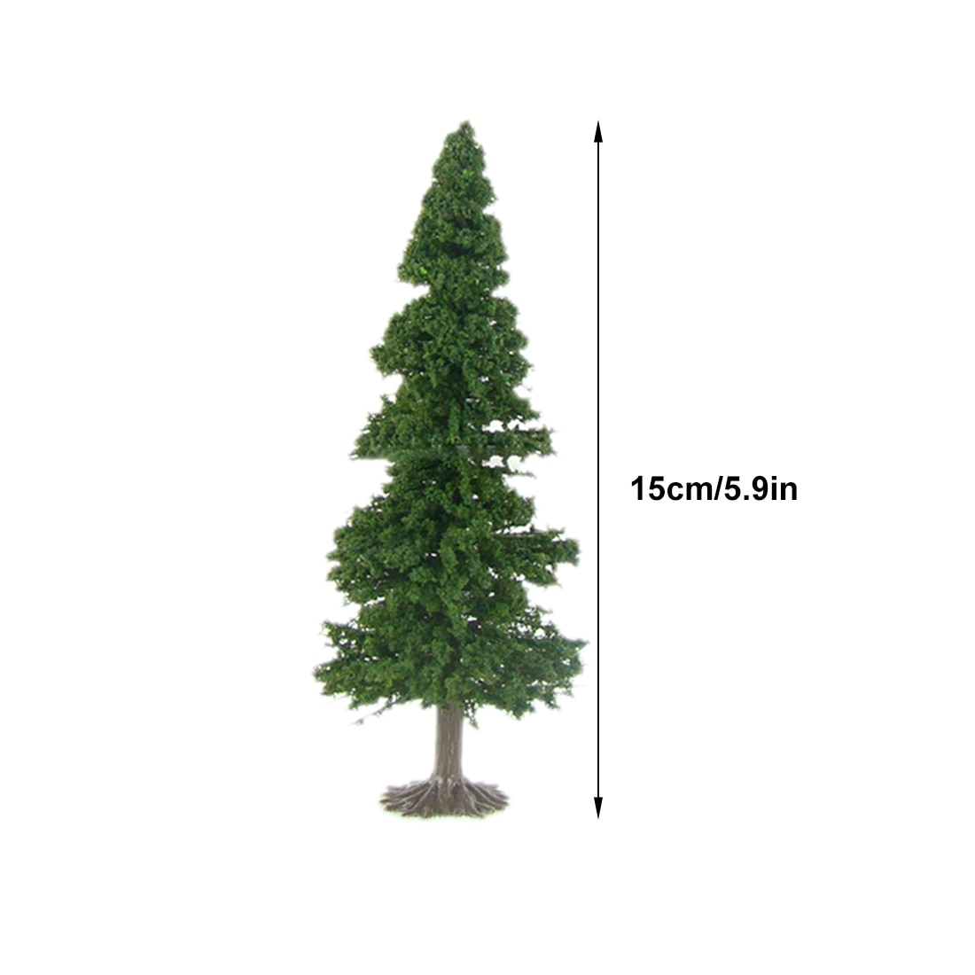 10Stck 7/9/12/15cm Künstliche Zeder Baum Modell DIY Zug Eisenbahn Architektur Sand Tabelle baum Modell Mit Basis-Grün