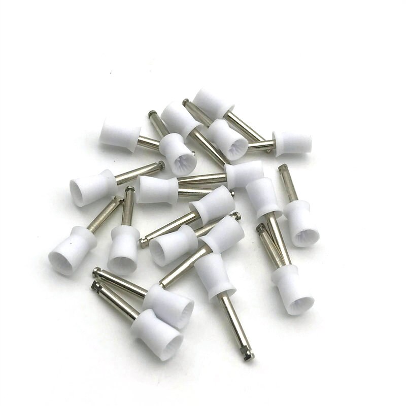 Copo de polimento dental, copo de polimento de dente, escova polidora, copo de borracha propótica, ferramenta de dentista, material de laboratório, haste de 100mm, 2.35 peças