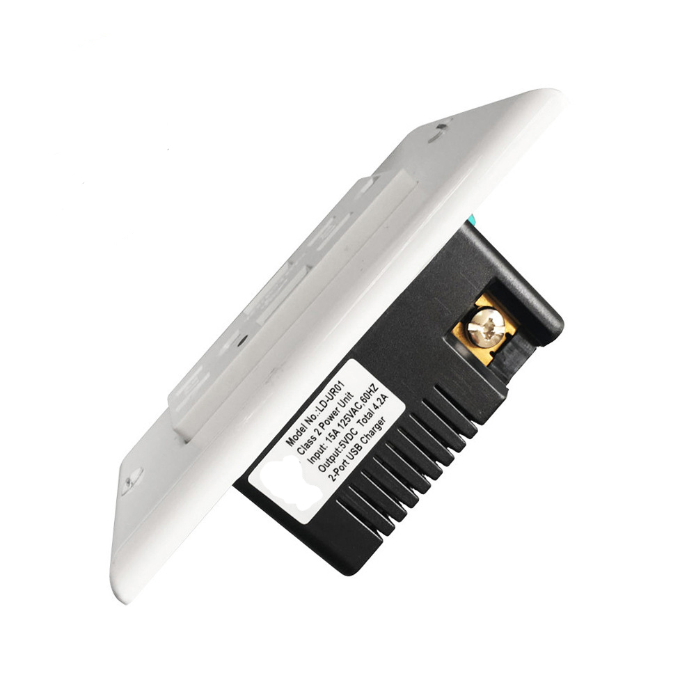 Electrical Wall Outlet with USB Charger 15A Receptacle White 1Pack