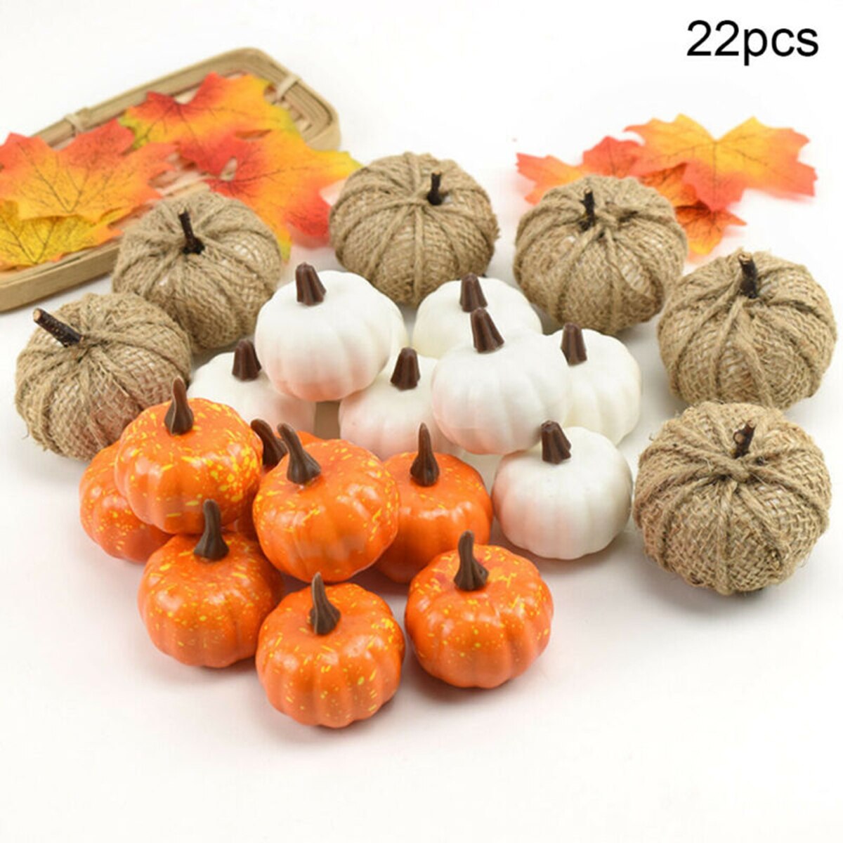 Decor Foam Prop Pumpkin Reusable 22pcs Foam Mini DIY Artificial Party