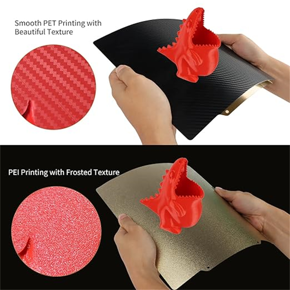 Plaque de construction magnétique Double face PET PEO, lit chauffant, tôle d'acier à ressort pour imprimante 3D LulzBot TAZ Anet A8 PEI, 300x300mm