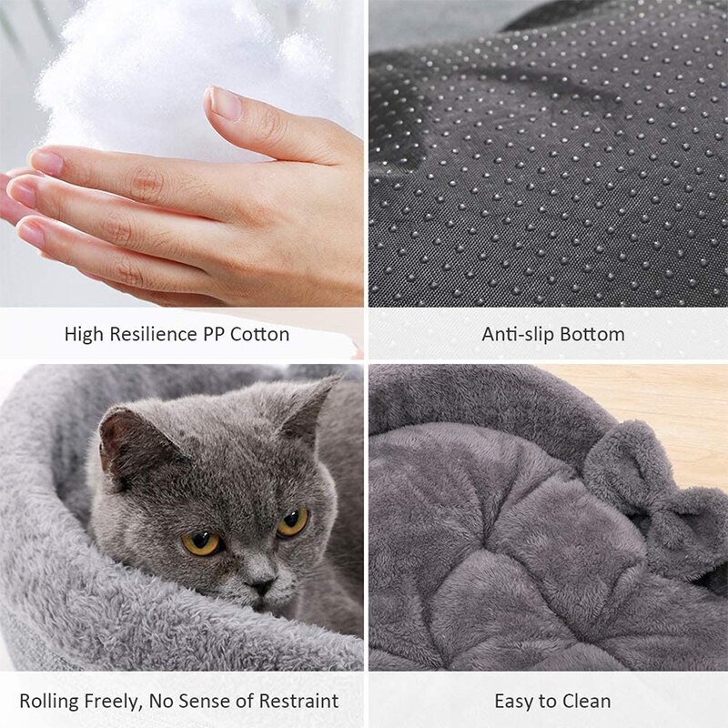 Pet Cat Bed Kennel Heart-shaped Dog Winter Warm Sleeping Bag Super Soft Puppy Cushion Mat Portable Pet Nest for Cat Dog Supplies