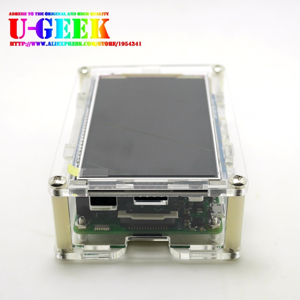 UGEEK Raspberry Pi Acrylic Case/Shell/Case/Enclosure For 3.5 inch 800*480 HD screen Raspberry Pi 3B 2B B+ 3B+