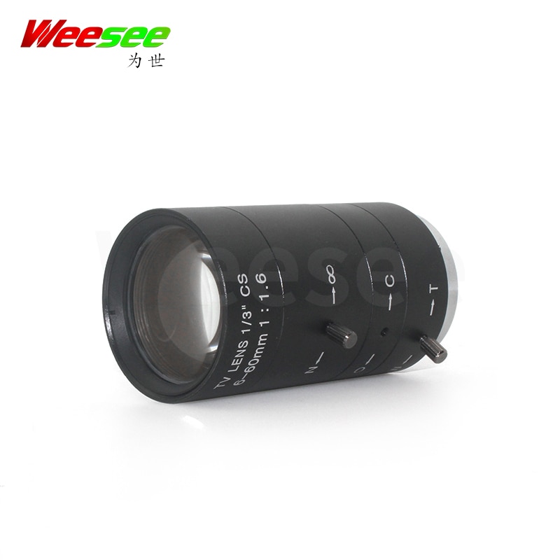Objectif Zoom Manuel 5-100mm Pour Caméra CCTV - Monture CS, Ouverture F/1.6, 1.3MP - Idéal Pour Surveillance Et Vidéo