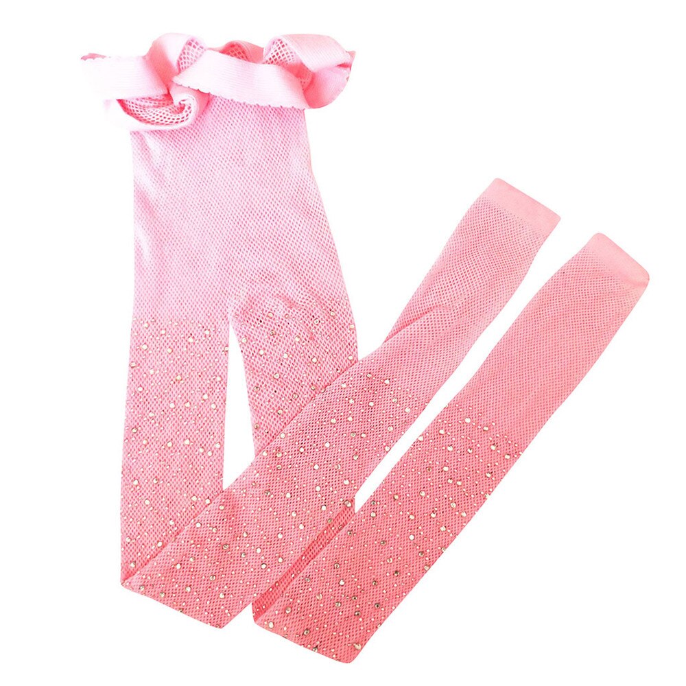 Kids Children Girls Crystal Rhinestone Mesh Fishnet Stocking Pantyhose Flash Tights Lightning Silk Stockings: PK