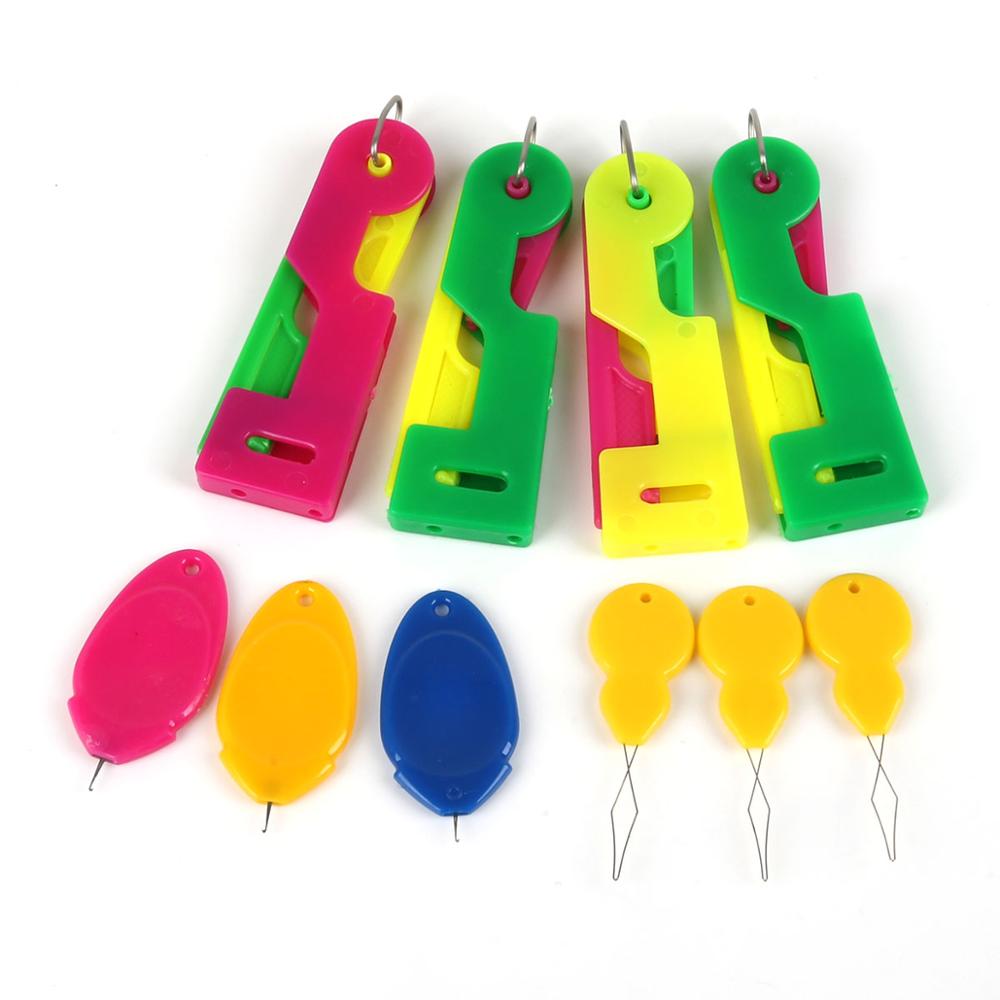 1/3/4/5/15Pcs Random Color Automatic Needle Threader Thread Helpful Elderly Guide Easy Use Sewing Tool For Elderly Women