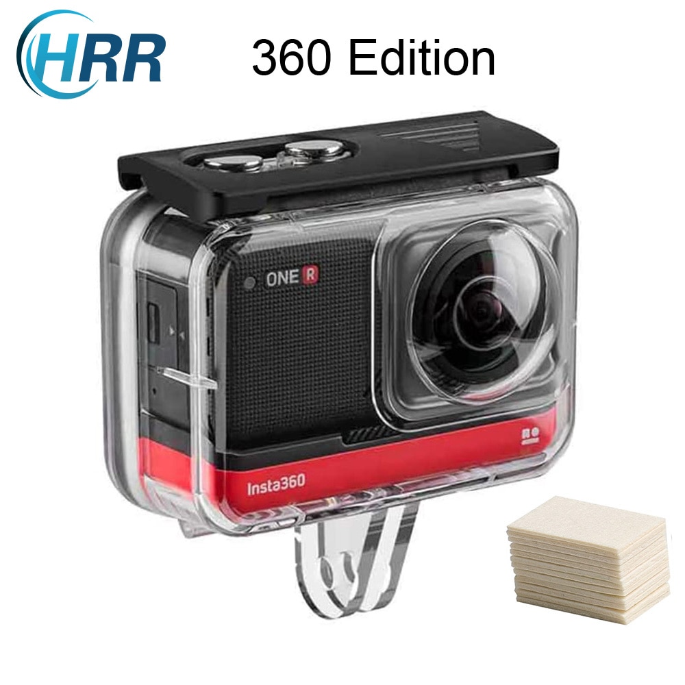 Tauchgehäuse für insta 360 one  r 360 addition action-kamera, wasserdichtes unterwassergehäuse 45m/148ft mit antibeschlag-einsatz