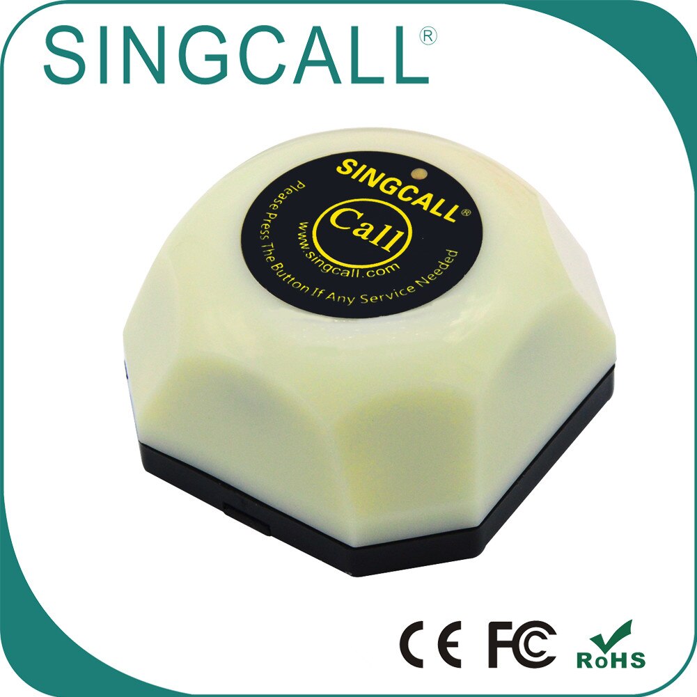 SINGCALL Restaurant Wireless Calling System Pager, Hamburger Pager, Service Caller APE560 White Pager