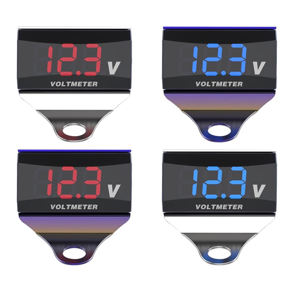 Mini Digitale Led Voltmeter Dc 8-16V Waterdichte Voltage Meter Volt Tester 12V Voor Auto Elektrische motorcyc: Red Light
