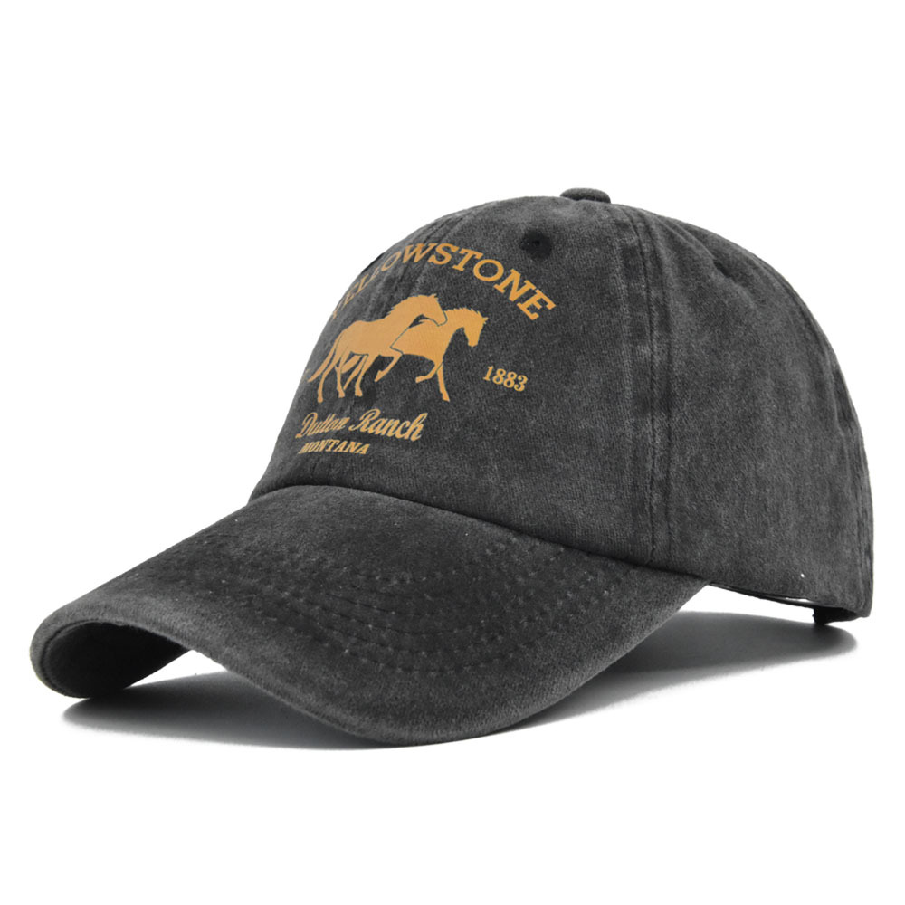 Baseball Kappe Snapback Hütte YELLOWSTONE Sonne Hütte Frühling Herbst Baseball kappe Sport kappe Hüfte hüpfen Einbau Kappe Hüte Für Männer frauen: Schwarz