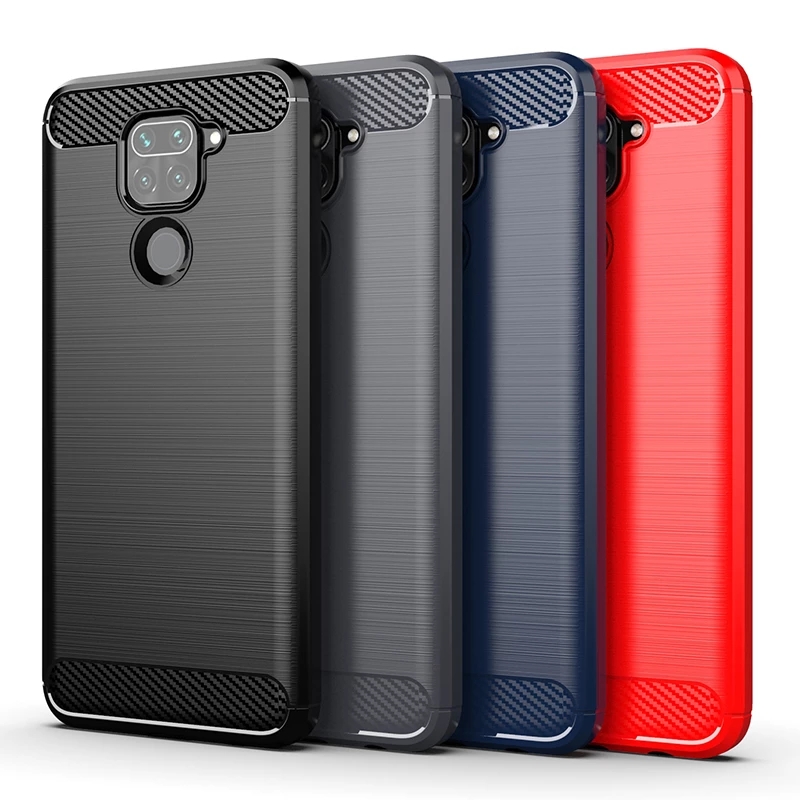 For Xiaomi Redmi Note 9T 5G Case Cover Shockproof Bumper Carbon Fiber Soft Silicone Phone Back Cover Redmi Note 9 T Pro 9T Case: aluminum / Blue
