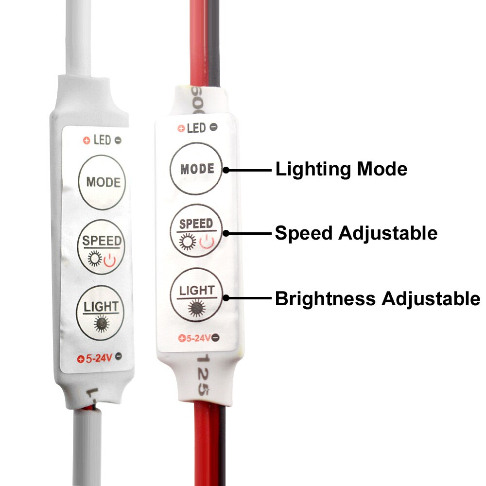 mini dimmer led 12v dc dimmer for led strip lights 5-24v 3 key led dimmer switch for led lamps
