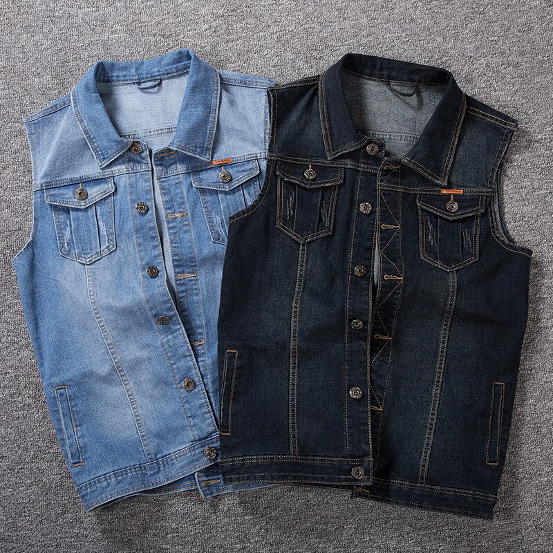 Grande taille 8XL 7XL 6XL hommes Denim gilets hommes sans manches Cowboy vestes homme Vintage rétro gilet décontracté Chubby homme gilet