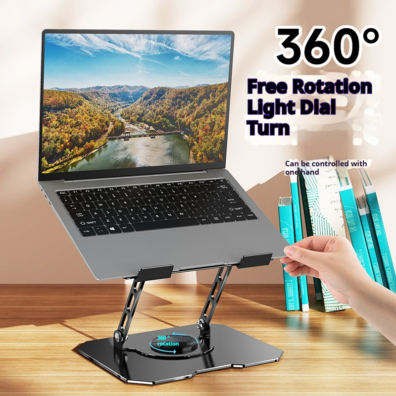 Soporte ajustable para ordenador portátil, elevador de escritorio giratorio plegable, Base de refrigeración mejorada, soporte para tabletas, soporte para ordenador portátil, escritorio de pie