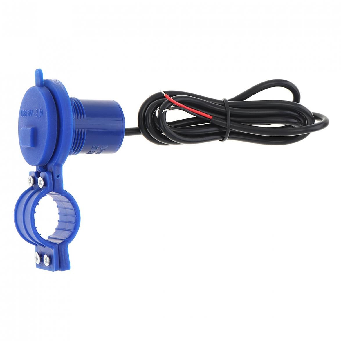 12V 2.1A Universal USB Nozzle Waterproof USB Vehicle Charger Mobile Phone Charger for Cross-cycling Scooter