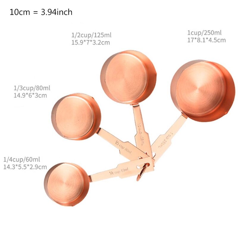 4/5/9pcs Stainless Steel Measuring Spoons Cups Set Baking Tea Coffee Scoop Tool 77UD