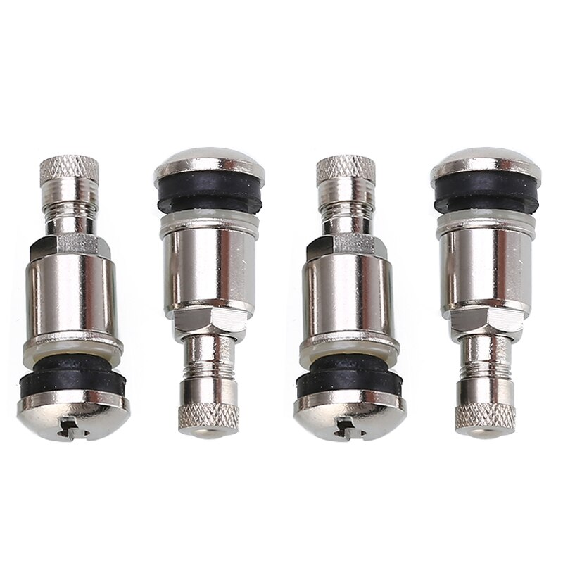 4pcs 45mm*11mm Tyre Valve Bolt In Stem Alloys Wheels Chrome Metal Tyre Valve Bolt For Car Truck