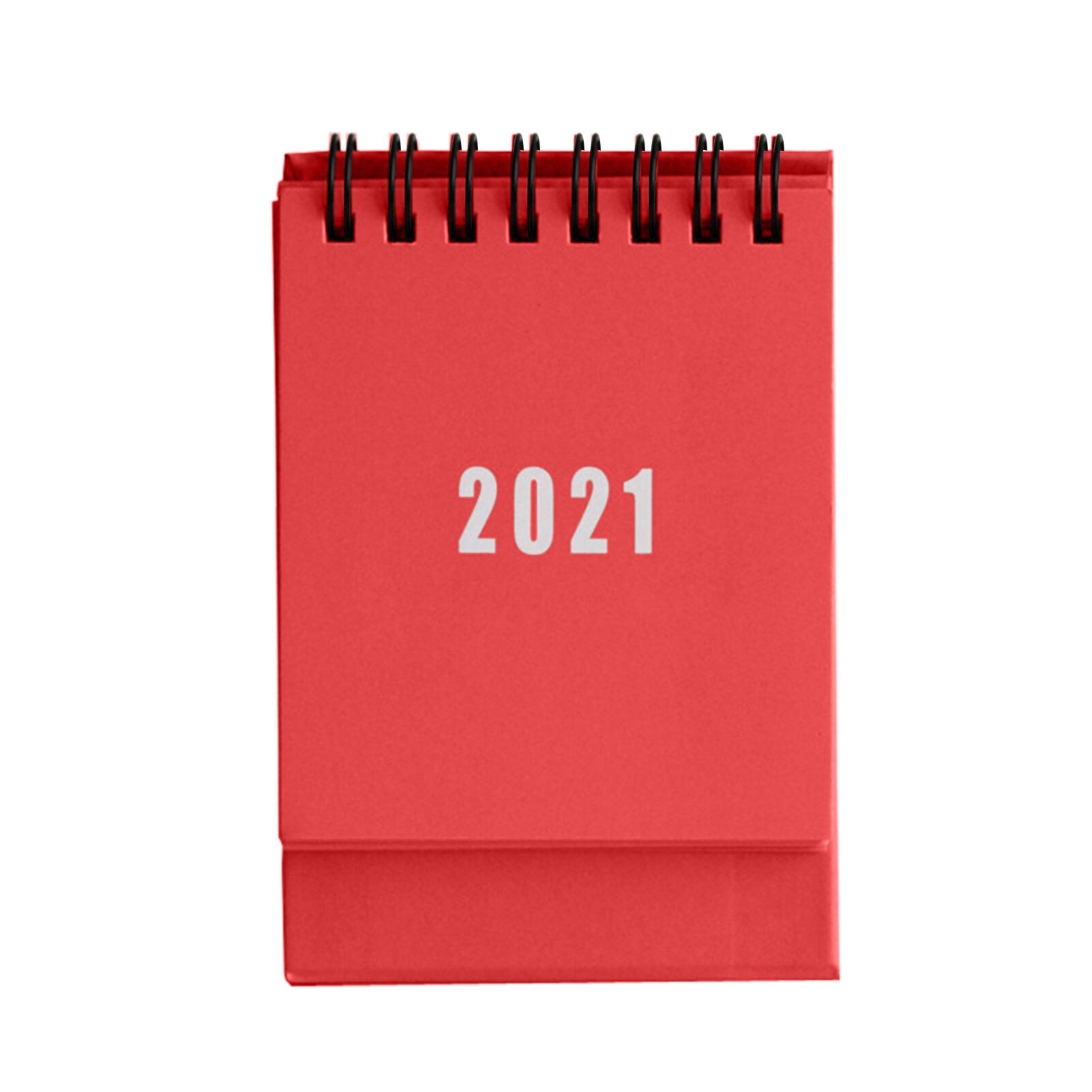 Mini Desk Calendar Desktop Ornaments Portable Work Note Calendar Year Plan Schedule Back To School: Red