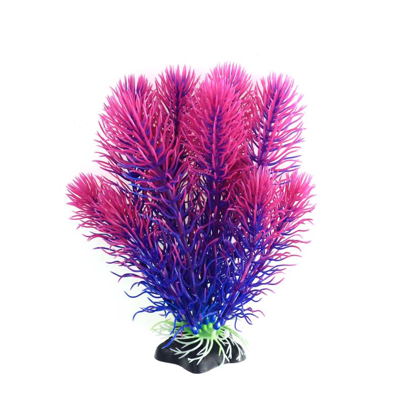 5.5cm * 18cm pe materiaal dennenstrip waterplant aquarium decoratie onderwaterdier viskom groene plant: Paars