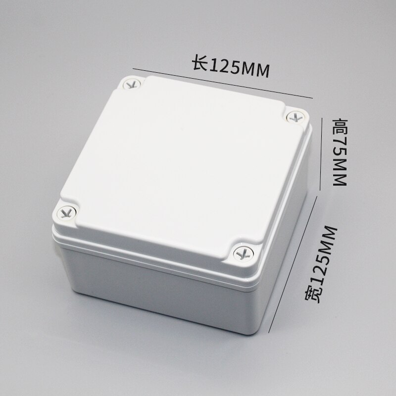 Waterproof Junction Box ABS Electronic Project Instrument Case Electrical Outdoor IP67 Project Box Plastic Enclosures Housing: 125x125x75mm