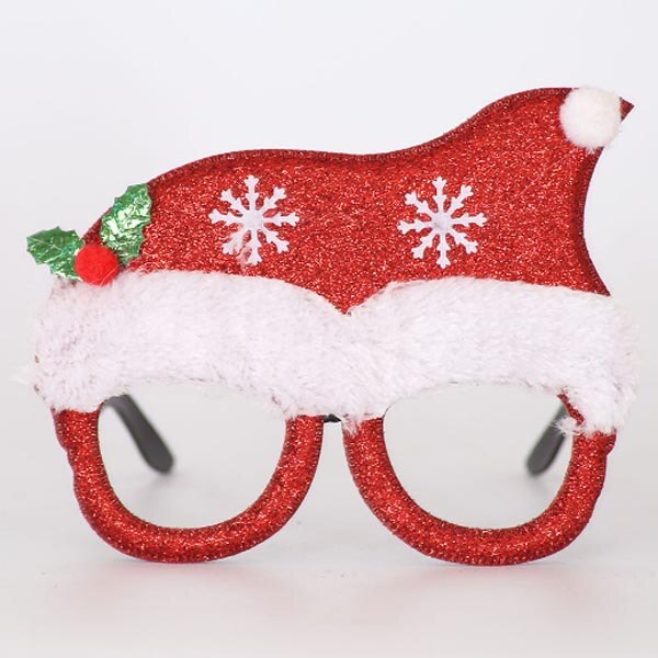 Söt tomte snögubbe renar barn jul hatt jul för barn härliga barn julglasögon till fest: Glasögon -1