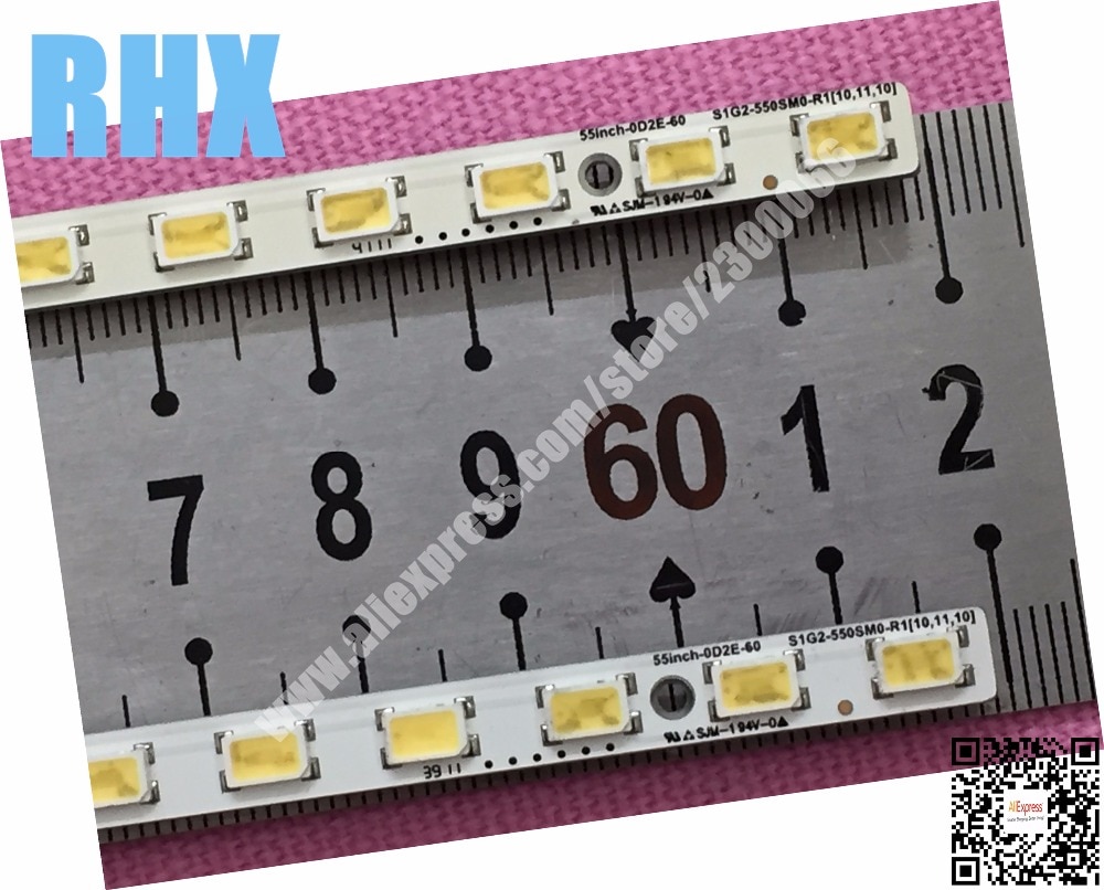 2piece/lot KDL-55EX720 LCD TV LED backlight 55inch-0D2E-60 S1G2-550SM0-R1 LJ64-02875A LJ64-02876A LTY550HJ03 1piece=60LED 619MM