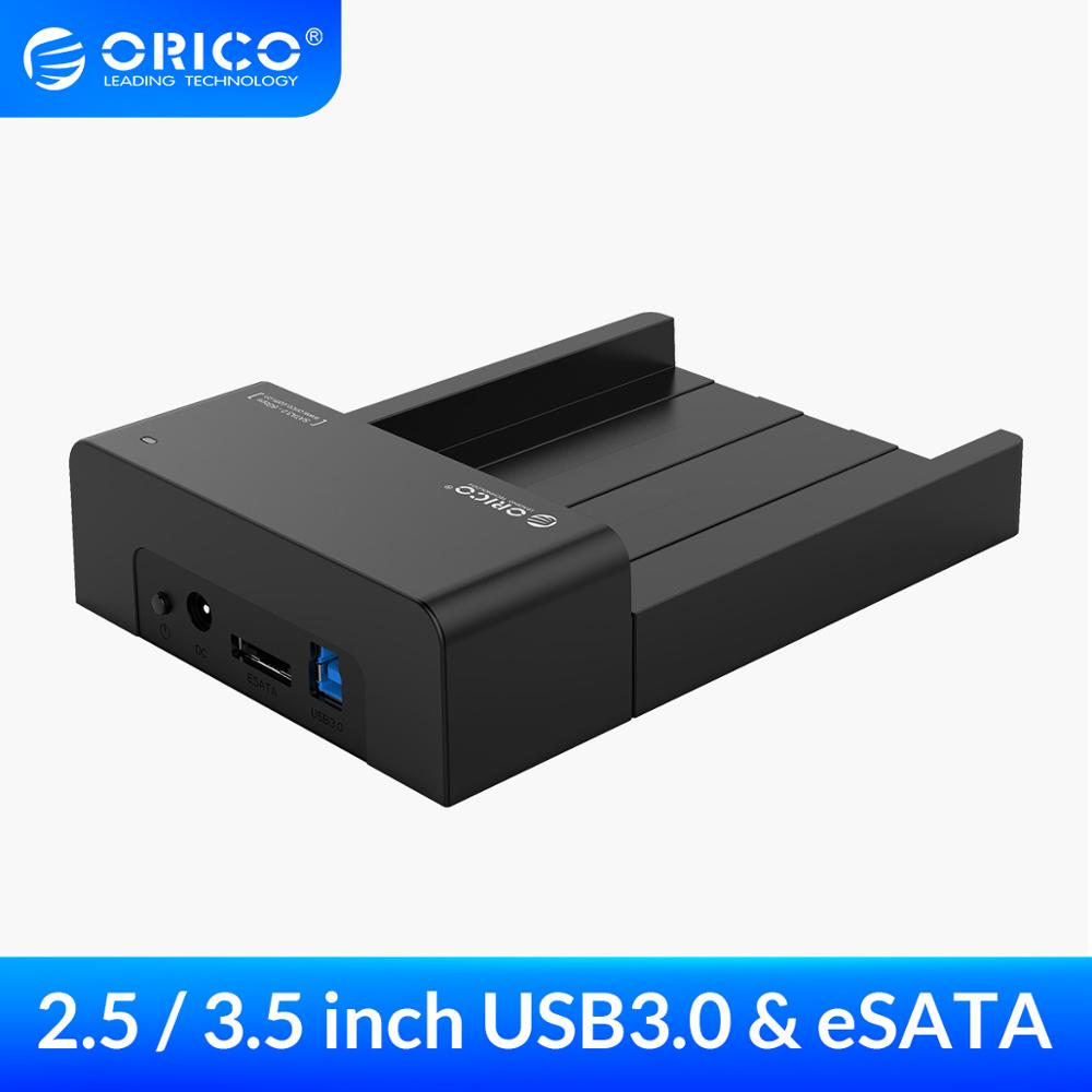 ORICO 2.5 3.5inch HDD Caddy Tool-Free SATA to USB Type B ESATA External SSD Enclosure up to 8TB HDD Docking Station for Laptop