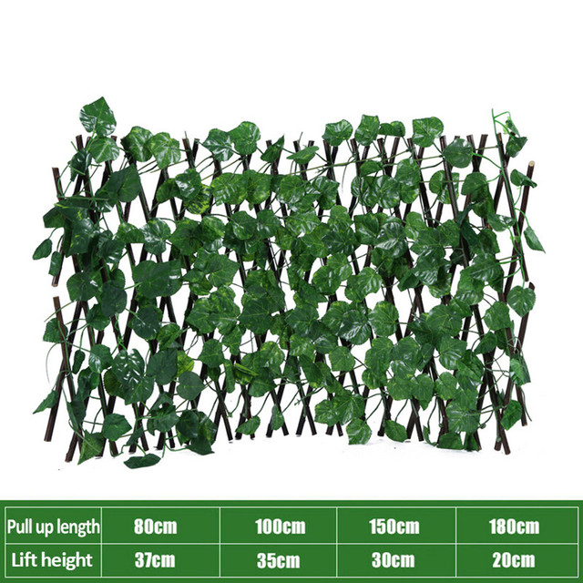 Artificial Ivy Fence Garden Screening Expanding Trellis Fence Privacy Screen Leaves Moisture-proof Logs And Branches: grape leaves