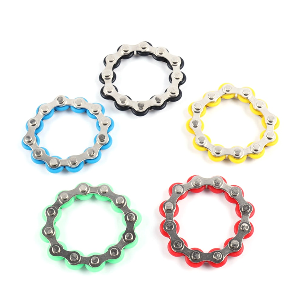 12 Section Stainless Steel Bicycle Chain Bracelet Adult Children Vent Decompression Toy