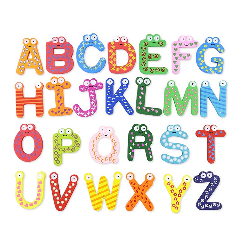 26/Alfabet Koelkast Magneten Set Speelgoed Ouder-kind Interactief Houten Speelgoed Kids Magneet Sticker Decor Keuken Als