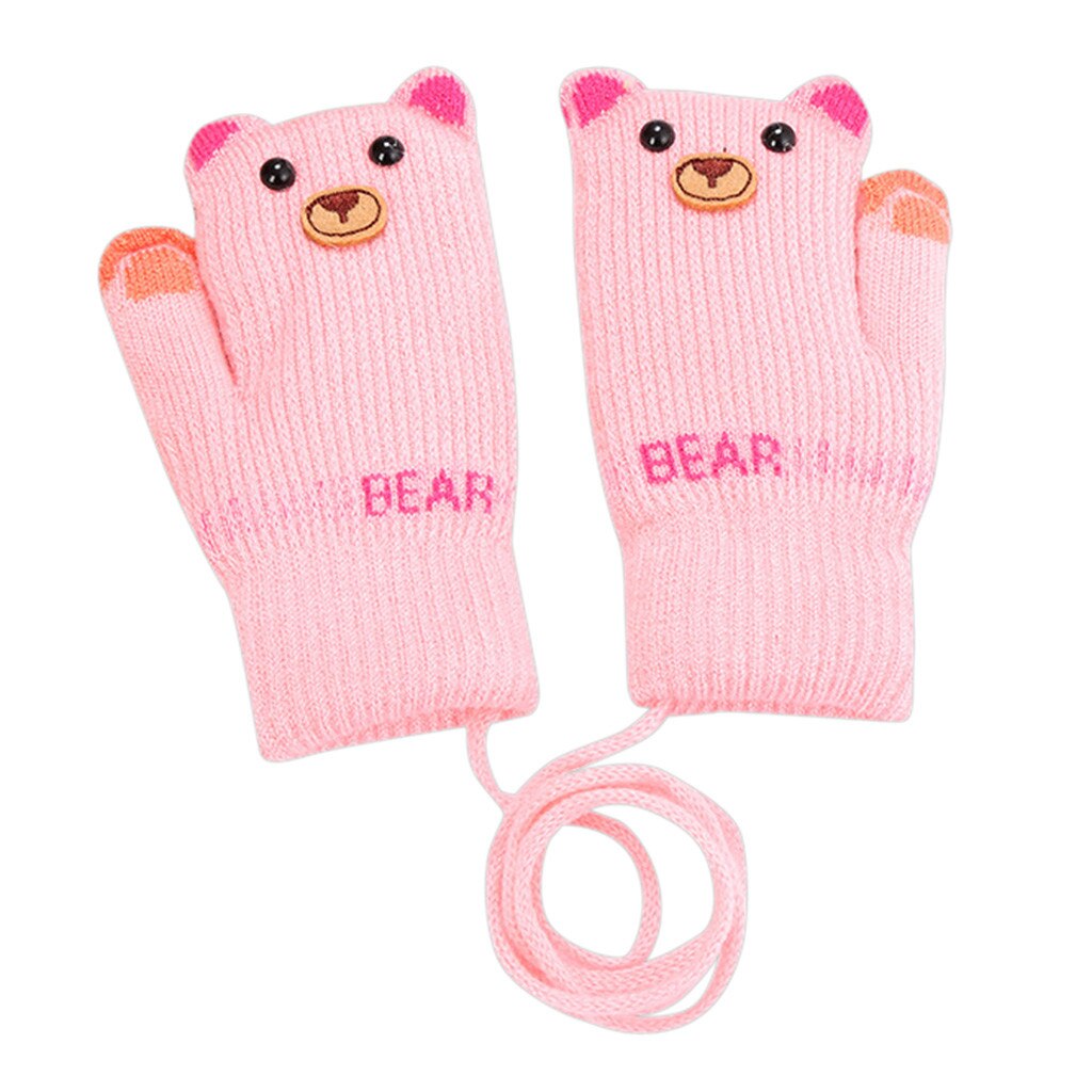Kinderen Kids Jongens Meisjes Winter Leuke Cartoon Dier Warme Gebreide Handschoenen Handschoenen Kids Kinderen Jongens Meisjes Wanten
