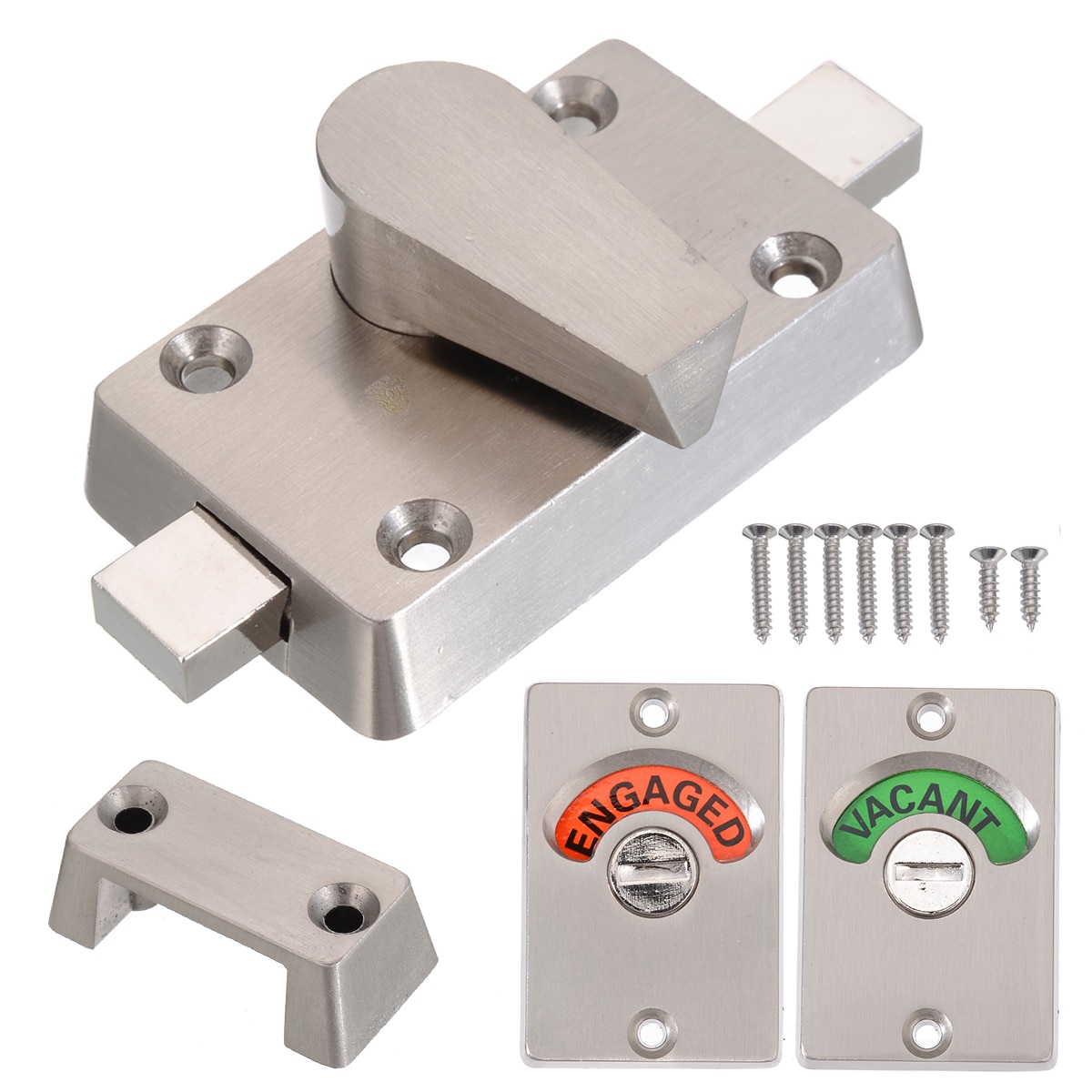 Toilet Indicator Bolt Vacant Bathroom WC Toilet Privacy Door Lock Latch For Public Restroom Hardware Locks