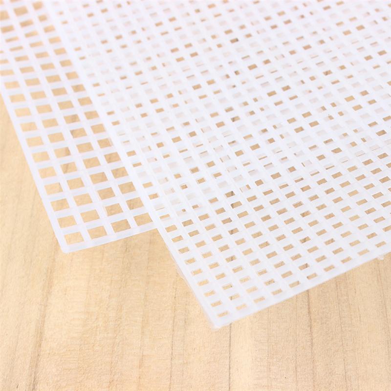 30 stk. 8 x 8cm firkantet mesh krydssting sy plast lærred ark til diy broderi akrylgarn håndværk strik hæklet projekter