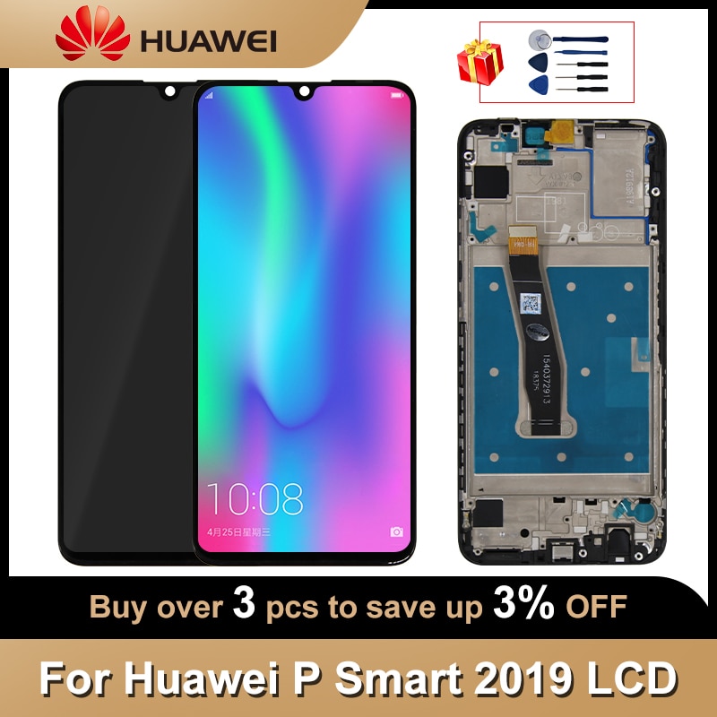 6.21 "dla Huawei P sprytny 2019 LCD garnek-LX1 L21 ekran dotykowy Digitizer montaż części dla P sprytny 2019 wyświetlacz 10 dotykowy