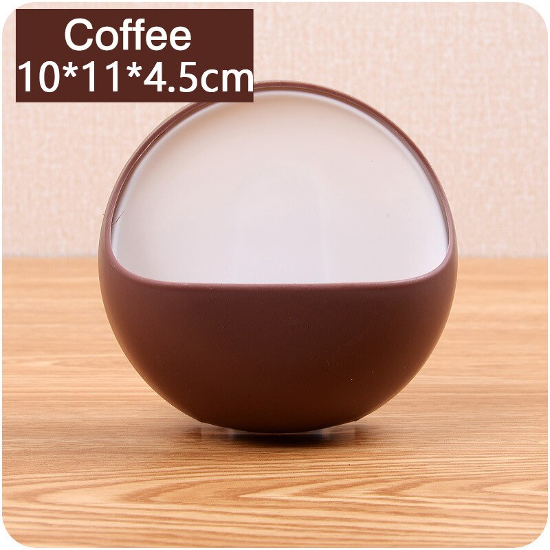 ZGTGLAD 1pcs Plastic Zuignap Zeep Douche Tandenborstel Doos Schotel Houder Accessoires Badkamer Benodigdheden: Coffee