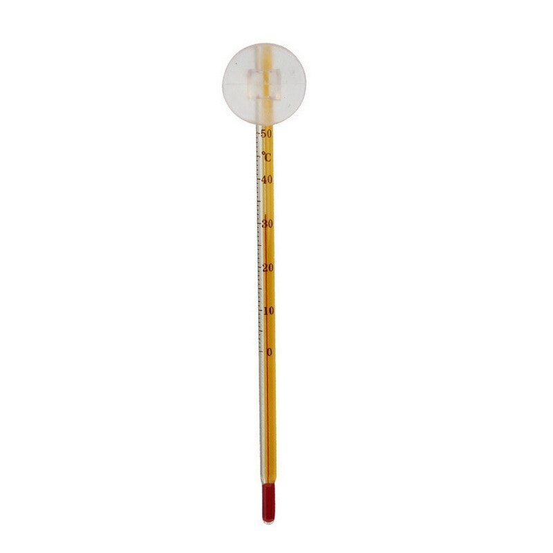 Haustier Lieferungen Fisch Panzer Tauch Schwimm Haushalt Temperatur Prüfung Ausrügestochen Glas Rohr Saugnapf Aquarium Thermometer: 15cm Gelb