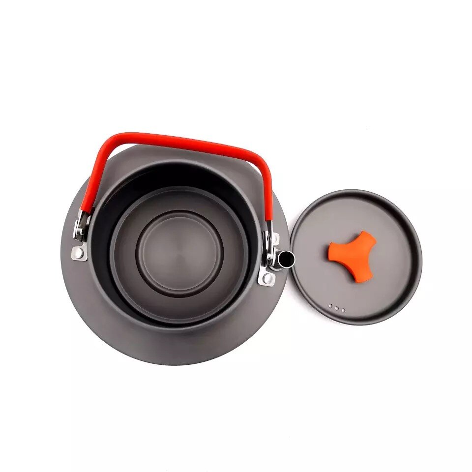 K & en utomhus 800ml kaffe tekanna camping vattenkokare vandring picknick bbq vattenkokare vattenkruka aluminium bekväm att använda
