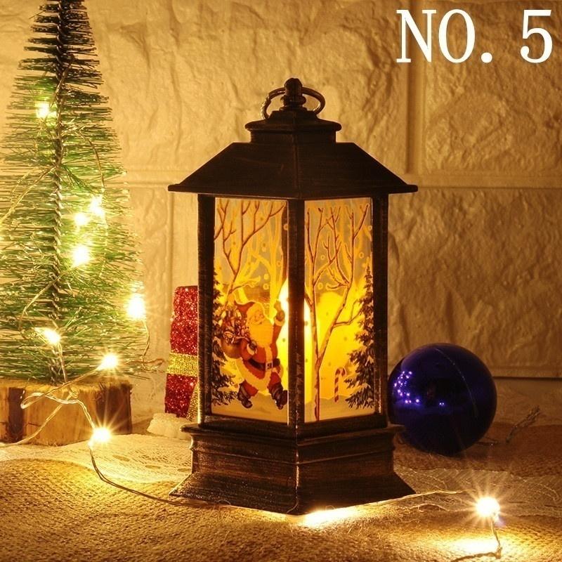 Christmas Decoration Warm Light Snowman Santa Elk Mini Angel Fairy Lantern Lighting Toy for Kid