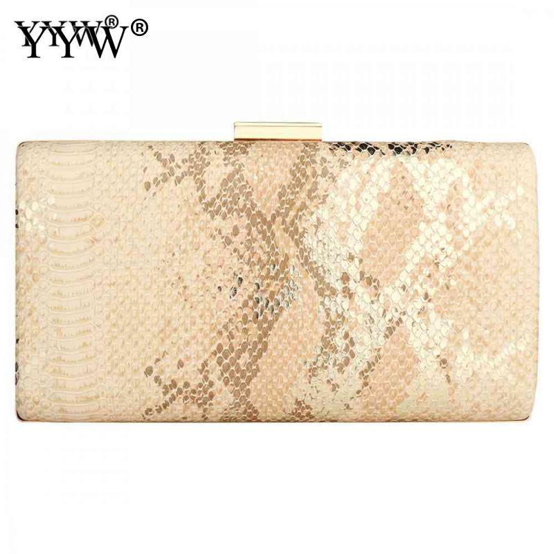 Snake Pattern Clutch Evening Bag Vintage Long Purse Night Clutch And Purse Party Prom Wallets With Sling Crossbody Shoulder Bag