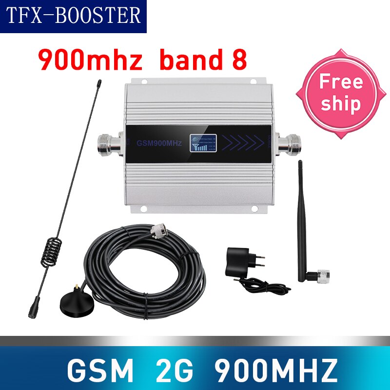 Mobil signalforsterker 900 1800 2100 2600 gsm repeater 2g 3g 4g lte dcs mobil forsterker gsm mobil signal booster repeater: 900 mhz
