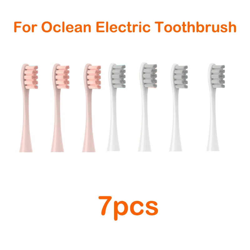 For Oclean Flow/X/ X PRO/ Z1/ F1/ One/ Air 2 /SE Brush Heads Soft DuPont Sonic Toothbrush Vacuum Bristle 7pcs Replacement Heads: Lotus root color