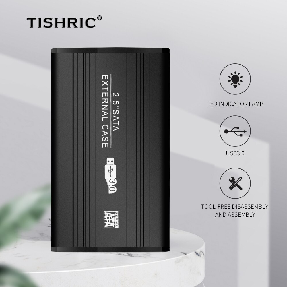 TISHRIC Hdd Case Usb 2.0 To Sata Support 8 TB External Hard Drive Case Hdd Enclosure Hard Disk Case 2 5 Hard Disk Enclosure