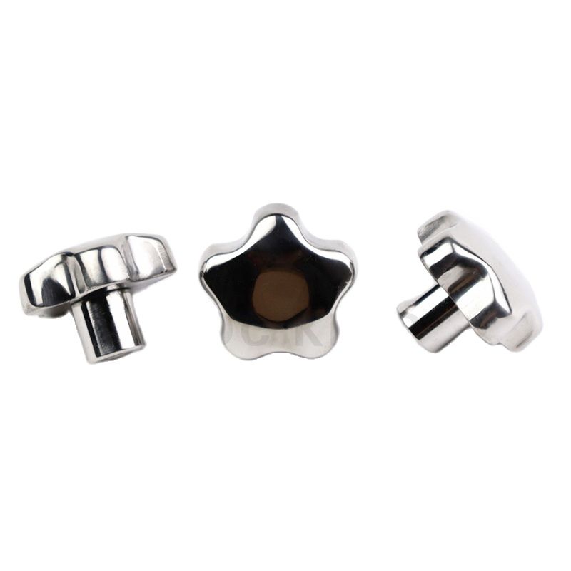 M6/8/10/12/14mm Stainless Steel 304 Female Thread Star Knob Handles Star Shaped Through Hole Clamping Nuts Knobs Plum hand wheel