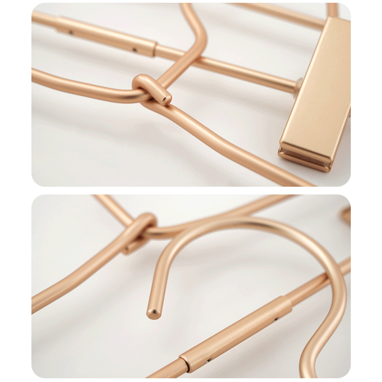 Grucce in metallo con clip Appendiabiti per guardaroba Appendiabiti in metallo leggero per Hotel domestici, dormitori, centri commerciali