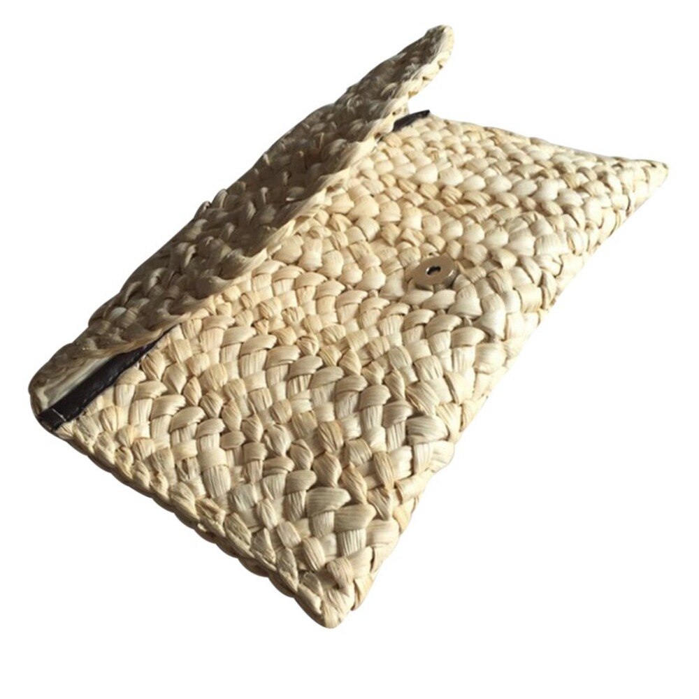 TOPHIGH Woven Beach Bag Women Crochet Straw Clutch Handmade Day Clutches Knitting Weave Boho Summer J217