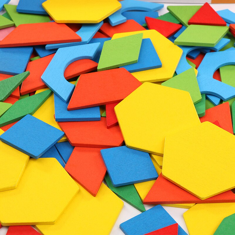 250 st pussel trä pussel leksak geometri tangram pussel utbildning lärande spel ge pojkar och flickor spel