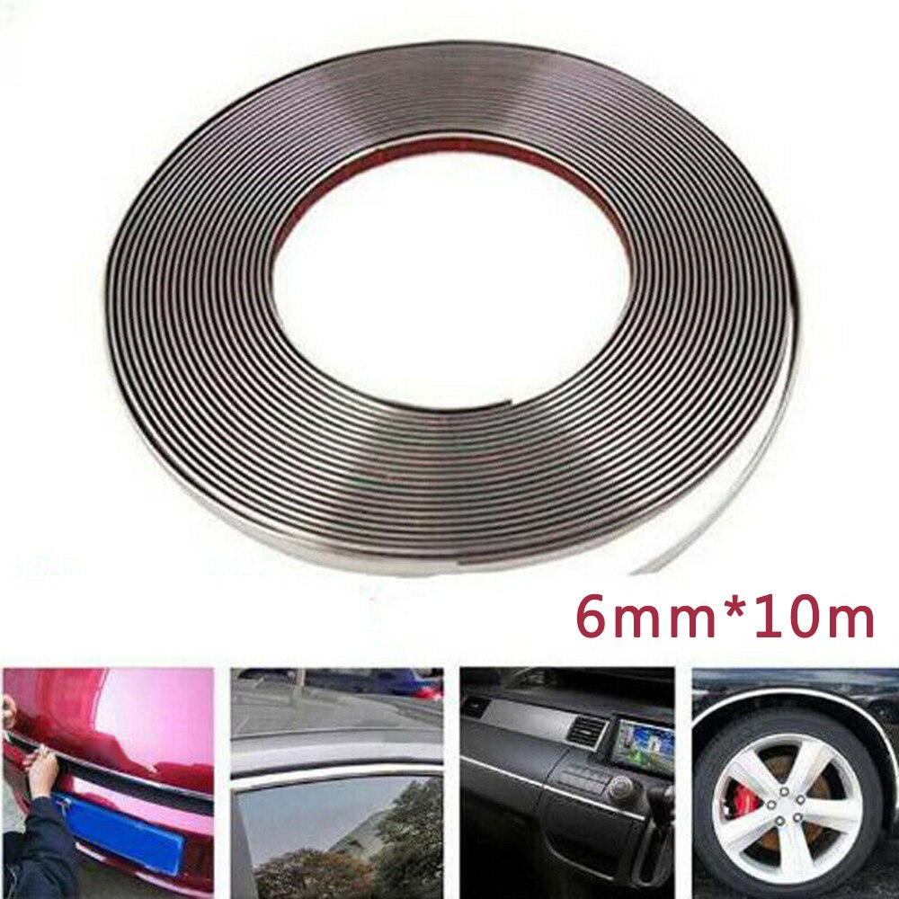 Cover Chrome moulding trim strip Decoration Universal Accessories Silver